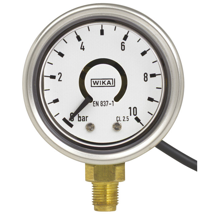 PGT21 Bourdon tube pressure gauge with live signal output